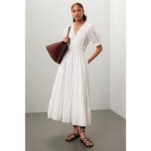 Joe’s Jeans White Illana Broderie Dress Size S with Stain